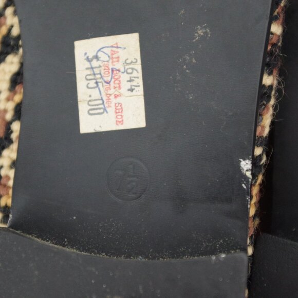 Larkspur Collection Vintage Leopard Print Woven Leather Lined Flats Size 7.5 - Picture 3 of 9